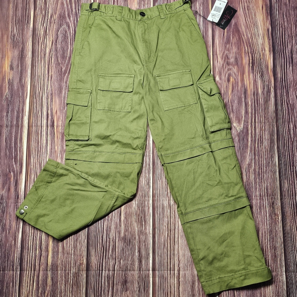 Allure Luxe Olive Green Cargo Pants